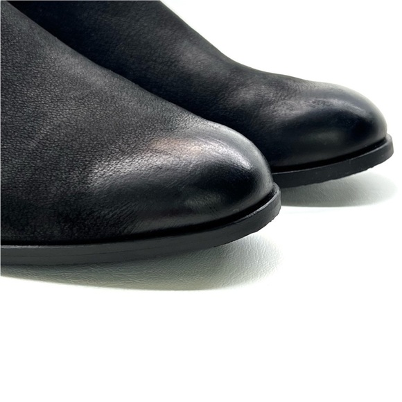 Frye Mallory Chelsea Ankle Boots Black Nubuck Leather Distressed Size 6.5 EUC - Picture 6 of 10